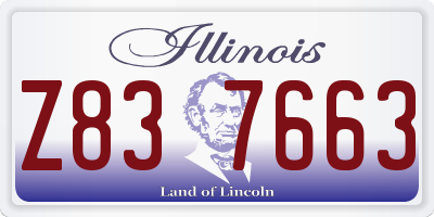 IL license plate Z837663