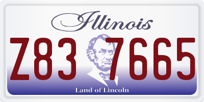 IL license plate Z837665