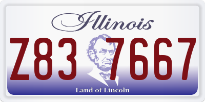 IL license plate Z837667