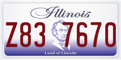 IL license plate Z837670