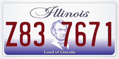 IL license plate Z837671