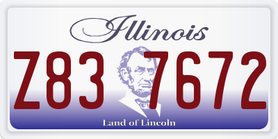 IL license plate Z837672