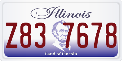 IL license plate Z837678