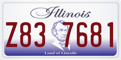 IL license plate Z837681