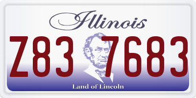 IL license plate Z837683