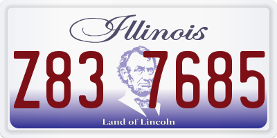 IL license plate Z837685