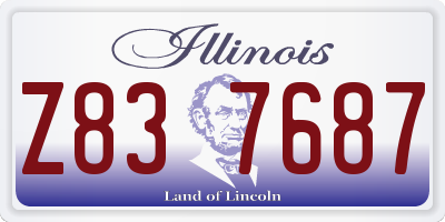 IL license plate Z837687