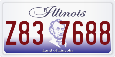 IL license plate Z837688