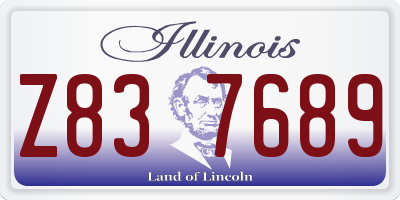 IL license plate Z837689
