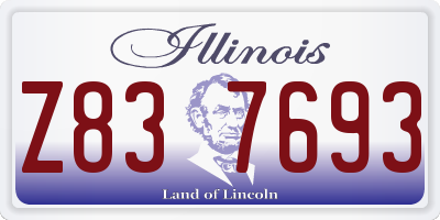 IL license plate Z837693
