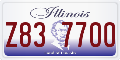 IL license plate Z837700