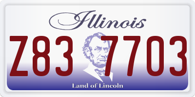 IL license plate Z837703