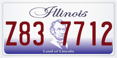 IL license plate Z837712