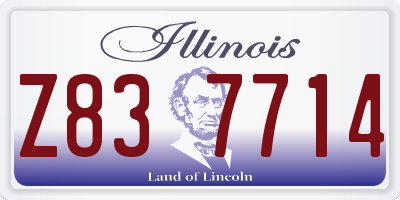 IL license plate Z837714
