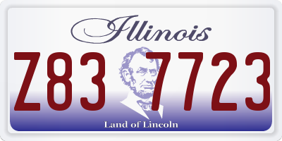 IL license plate Z837723