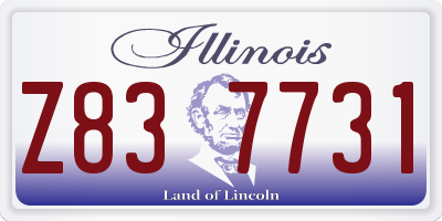 IL license plate Z837731