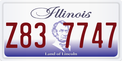 IL license plate Z837747