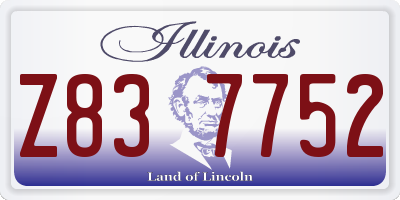 IL license plate Z837752
