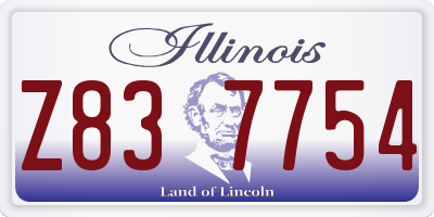IL license plate Z837754