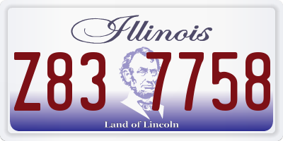 IL license plate Z837758
