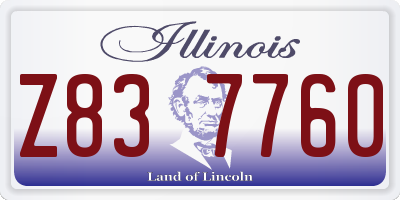 IL license plate Z837760