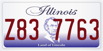 IL license plate Z837763