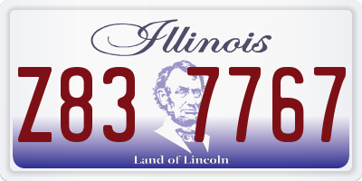 IL license plate Z837767