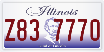 IL license plate Z837770