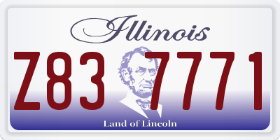 IL license plate Z837771
