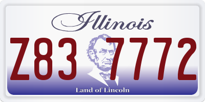 IL license plate Z837772