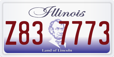 IL license plate Z837773