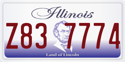 IL license plate Z837774