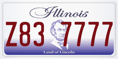 IL license plate Z837777