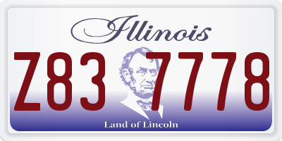 IL license plate Z837778
