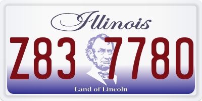 IL license plate Z837780