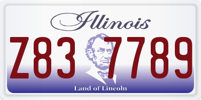 IL license plate Z837789