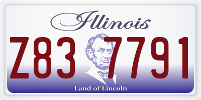 IL license plate Z837791