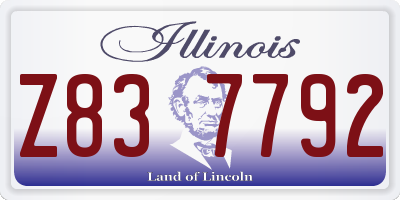 IL license plate Z837792
