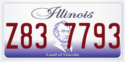 IL license plate Z837793