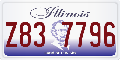 IL license plate Z837796