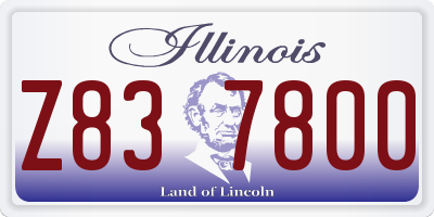 IL license plate Z837800