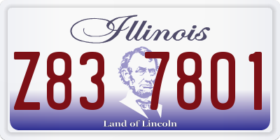 IL license plate Z837801