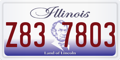 IL license plate Z837803