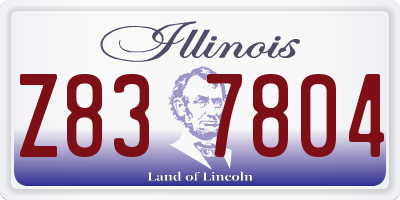 IL license plate Z837804