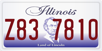 IL license plate Z837810