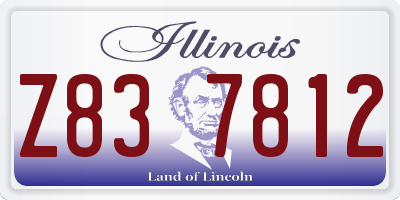 IL license plate Z837812