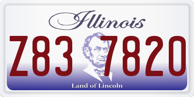 IL license plate Z837820