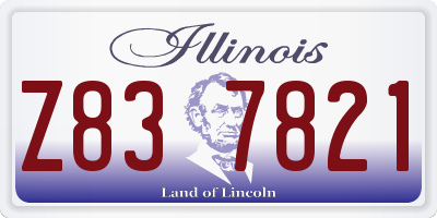 IL license plate Z837821