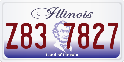 IL license plate Z837827