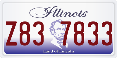 IL license plate Z837833